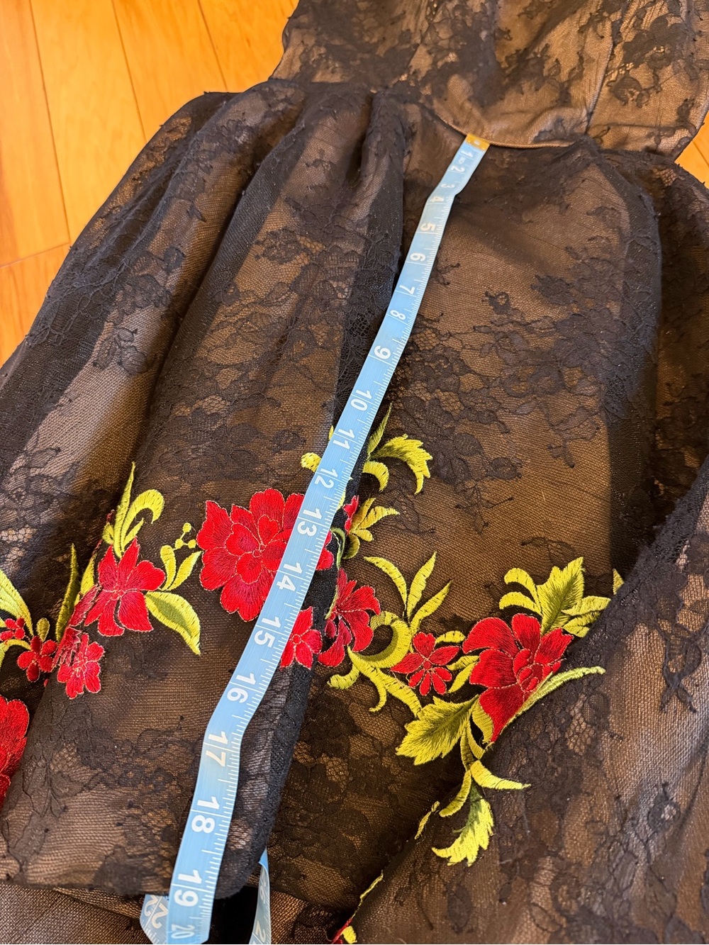 Sherri Hill 51834 High Low Black Lace Embroidered Floral Prom Dress Gown Size 4 - Picture 15 of 15